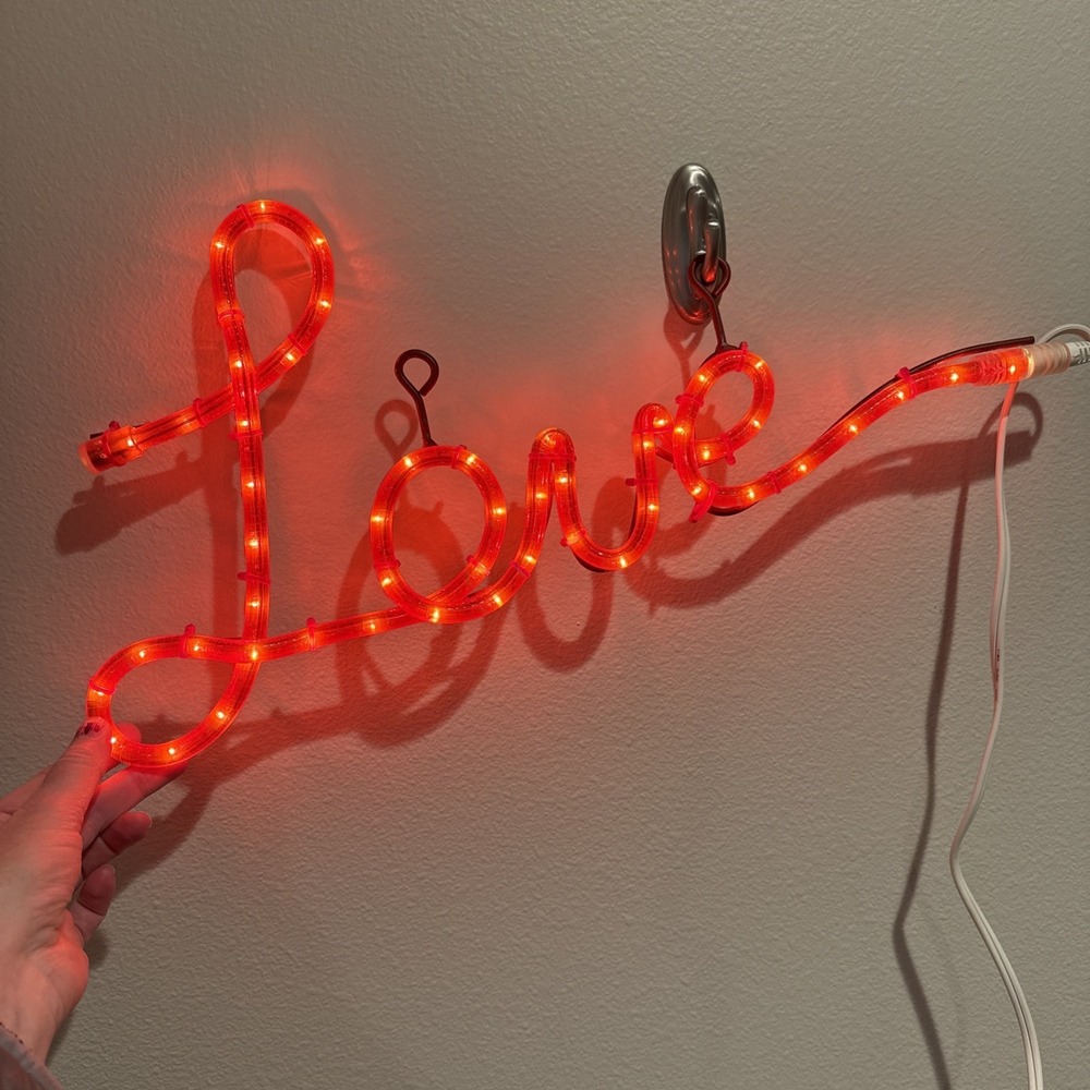 Vintage 2002 LOVE Rope Lighting Window Decoration 20 X 8.5" Target Brands